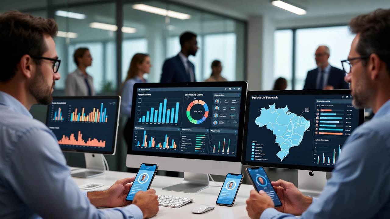 Dashboard visualizando segmentacao demografica, comportamento dos leads e clonagem por lookalike.