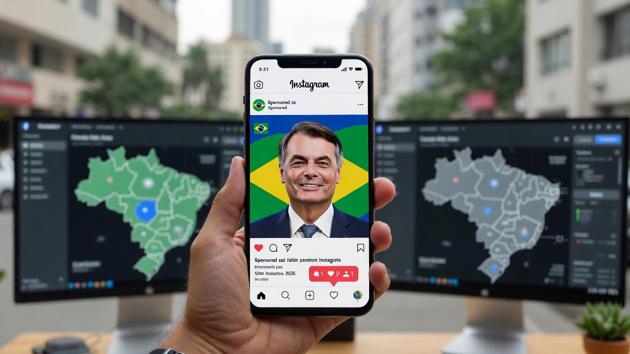 Mapa algoritmico termico de uma cidade segmentando audiencias de eleitores em bairros