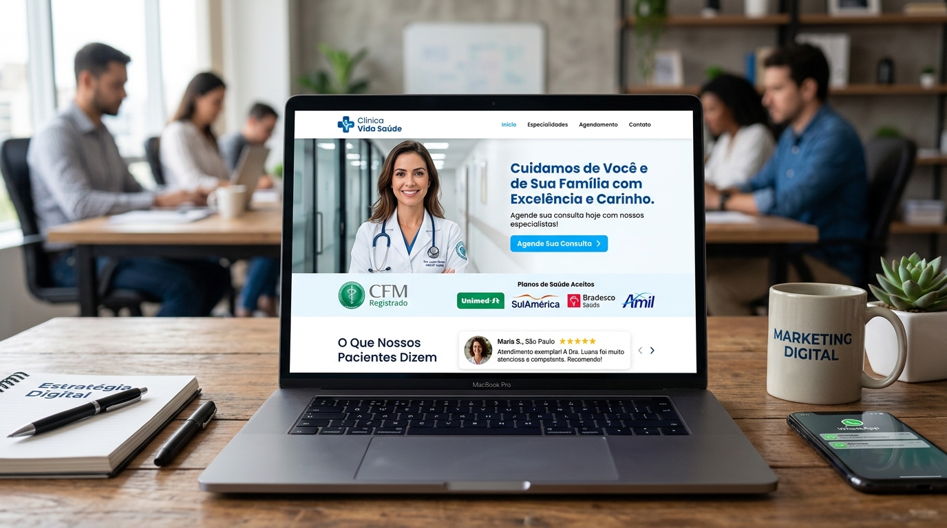 8. Identidade Visual e Site de Alta Conversão: O Branding da Sua Clínica em Gravatá - Agência Marketing Médico Gravatá