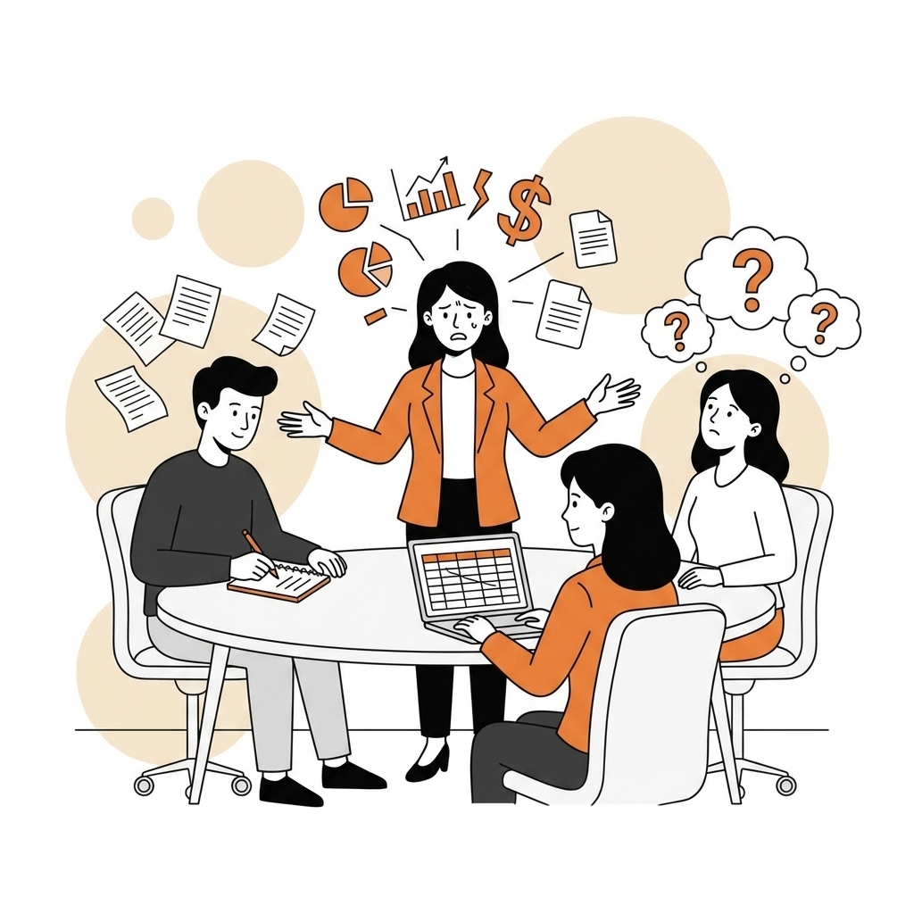 Equipe sobrecarregada tentando acompanhar leads em planilhas e agendas