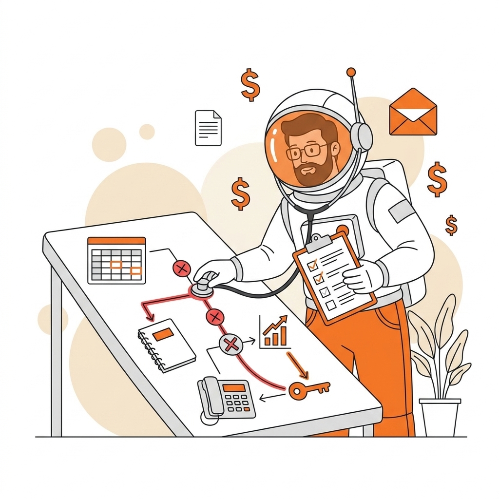 Ilustração do processo de diagnóstico e implementação
