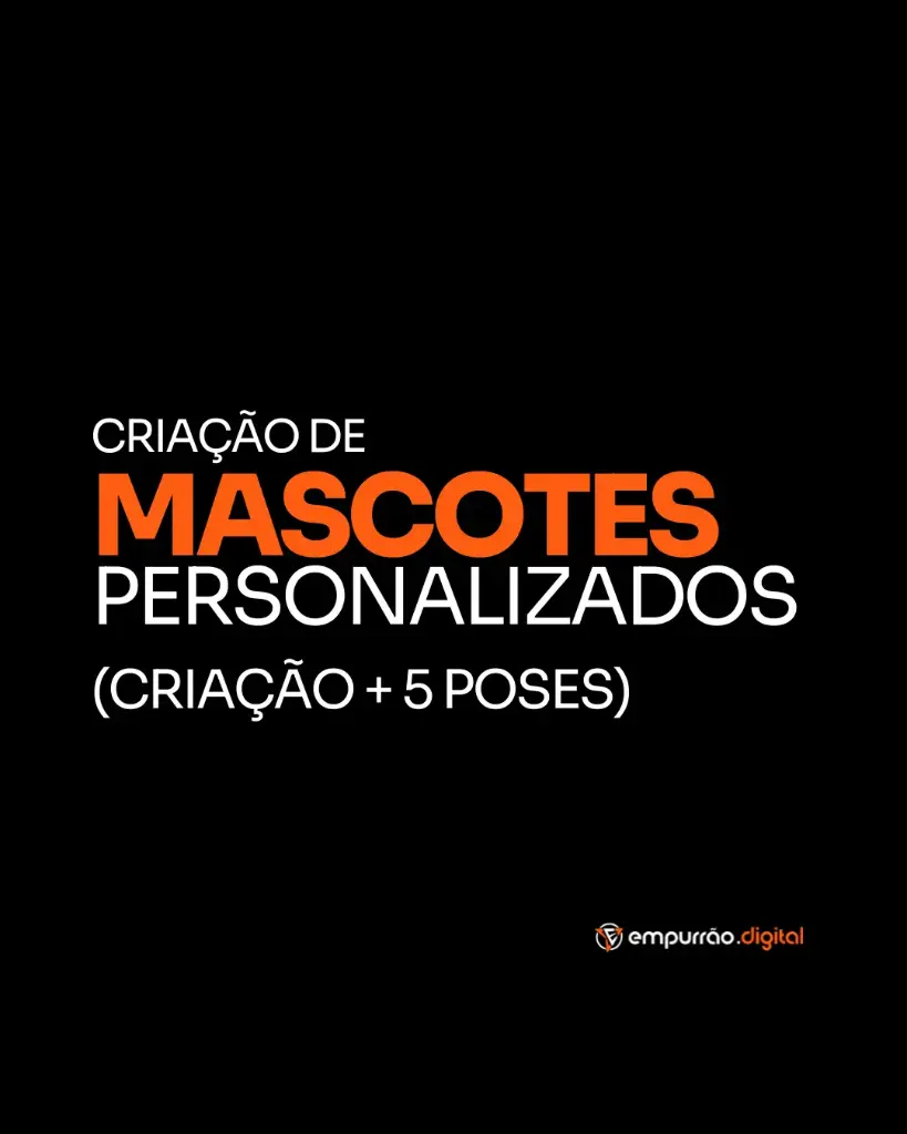 Criação de Mascote Personalizandos 5 poses.