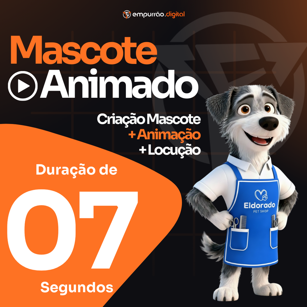 Mascote Animado (Criação + Animação + Locução) 07 Segundos