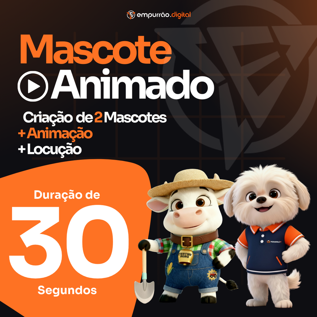 [00073A] Animação de Mascote (2 Personagens) 30s + Locução