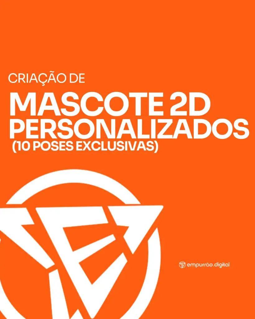 Criação Mascote 2D Personalizado 10 Poses