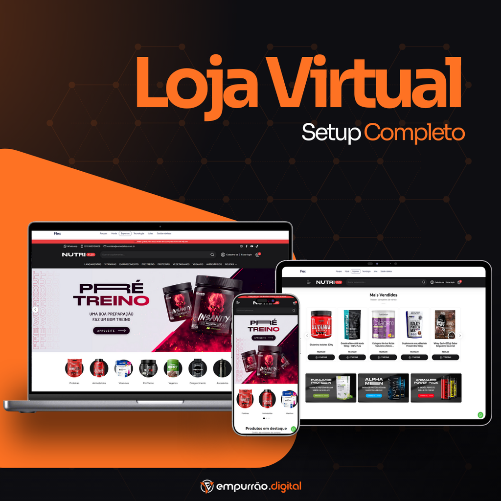 E-commerce Completo + Tráfego Pago Inicial + Cadastro de 20 Produtos